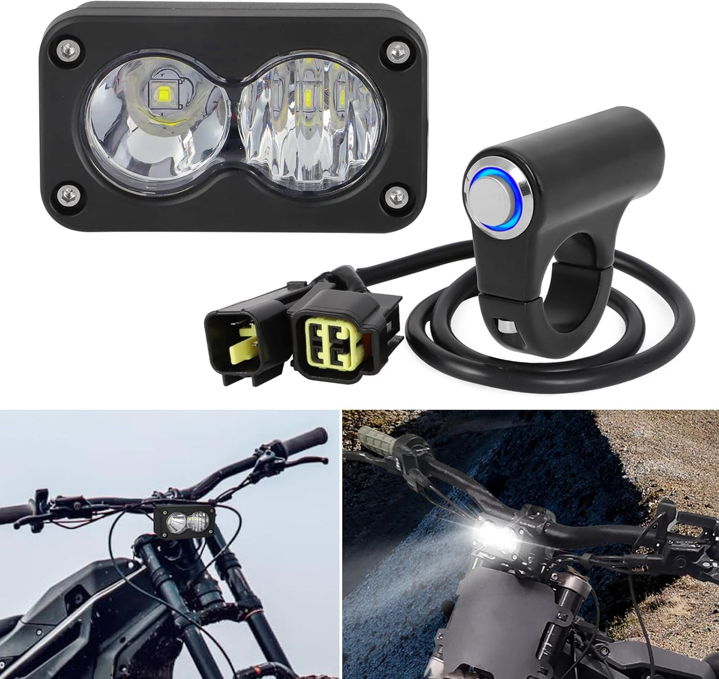 Baja headlight plug n play kit white (surron)