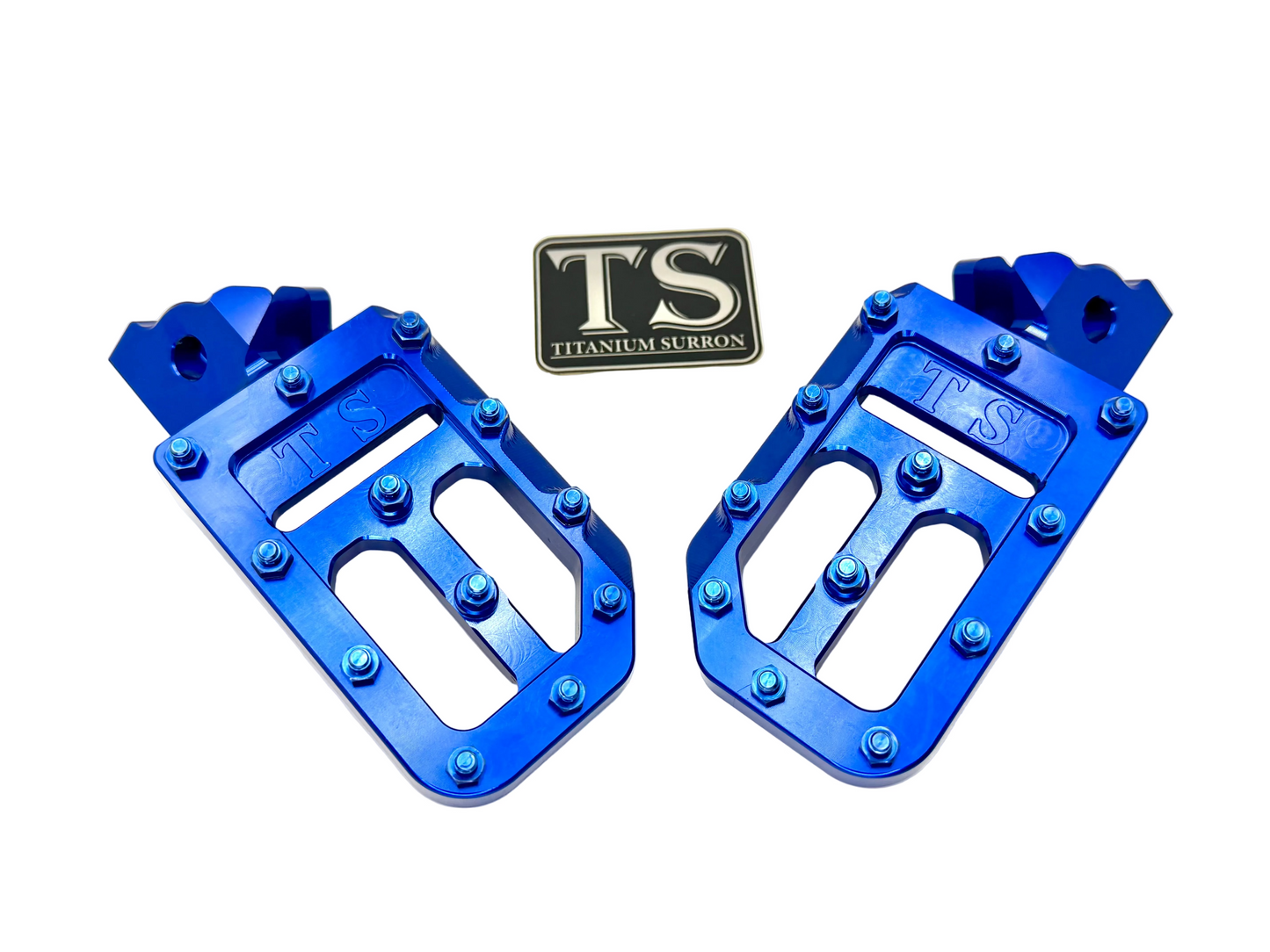TS Custom Foot Pegs w/ Titanium Grips for Surron and Most Light E-moto