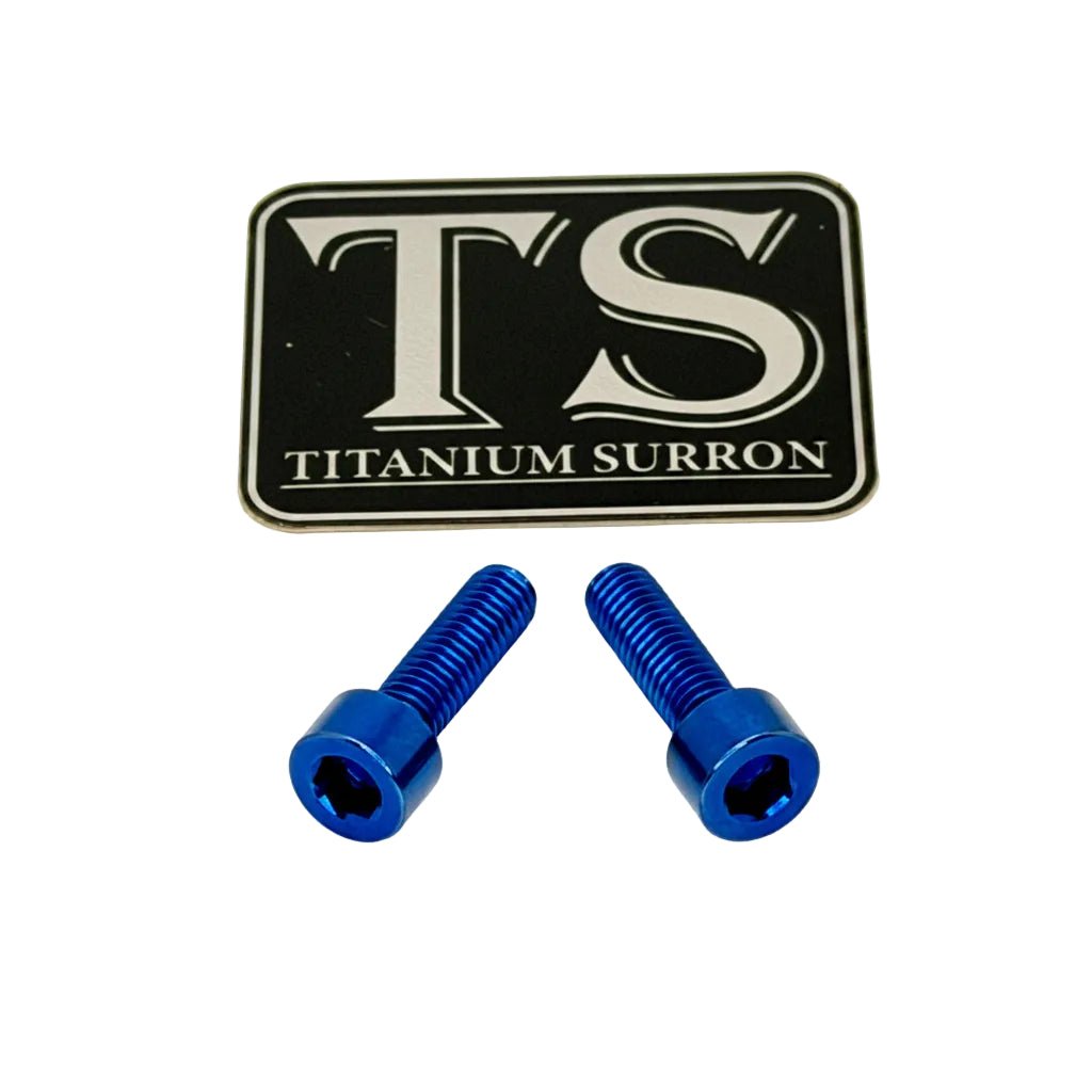 Titanium Surron Ultra Bee Headlight Bracket bolts by Prickly for Baja Squadron