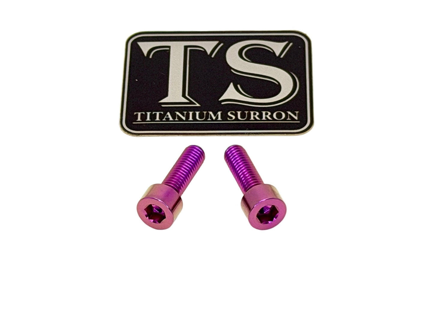 Titanium Surron Ultra Bee Headlight Bracket bolts by Prickly for Baja Squadron