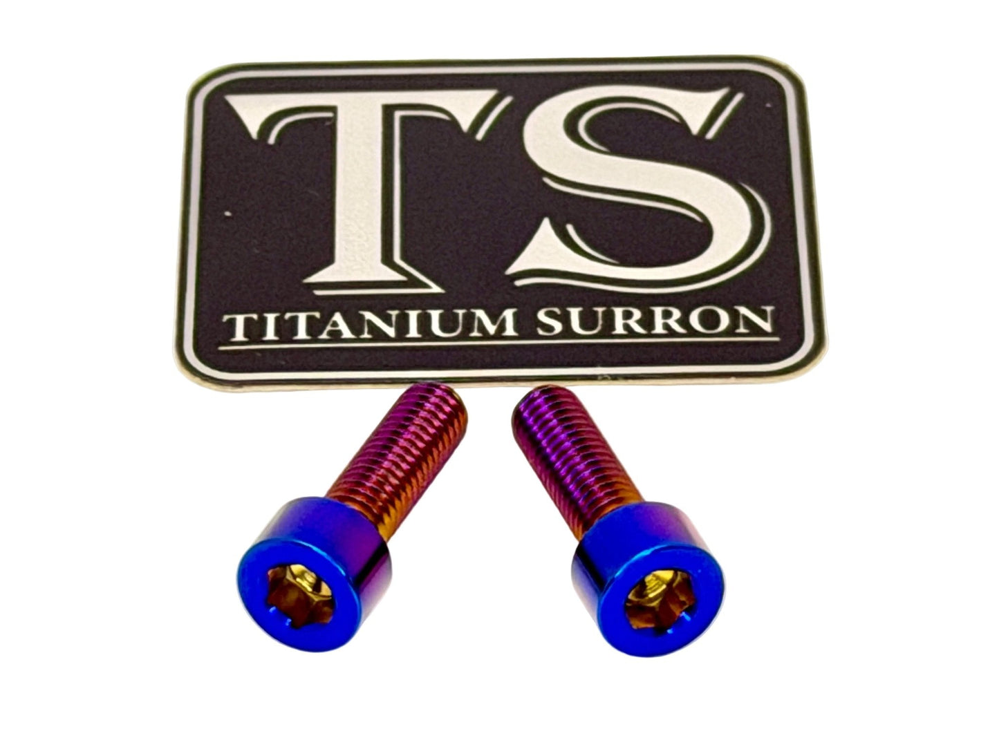 Titanium Surron Ultra Bee Headlight Bracket bolts by Prickly for Baja Squadron