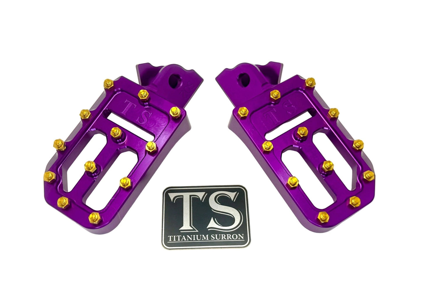 TS Custom Foot Pegs w/ Titanium Grips for Surron and Most Light E-moto